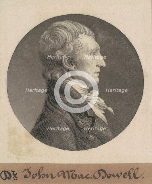 John McDowell, 1804. Creator: Charles Balthazar Julien Févret de Saint-Mémin.