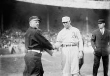 John McGraw, New York, NL & Davis, Philadelphia, AL (baseball), 1911. Creator: Bain News Service