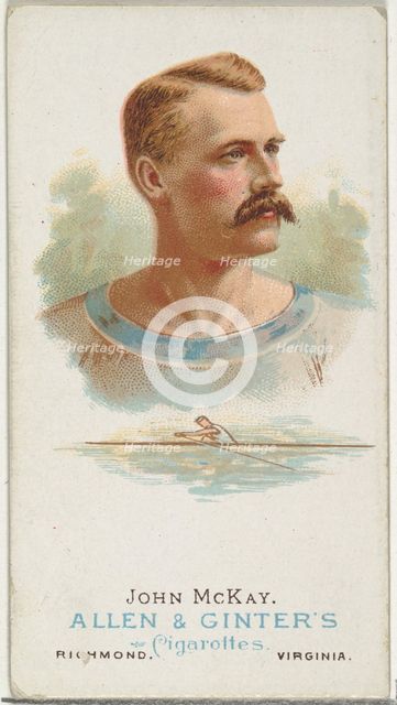 John McKay, Oarsman, from World's Champions, Series 1 (N28) for Allen & Ginter Cigarettes,..., 1887. Creator: Allen & Ginter.