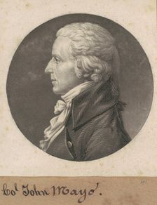 John Mayo II, 1808. Creator: Charles Balthazar Julien Févret de Saint-Mémin