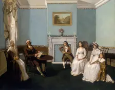 John Middleton with his family in his Drawing Room c1796. Creator: Unknown