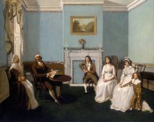 John Middleton with his family in his Drawing Room c1796. Creator: Unknown