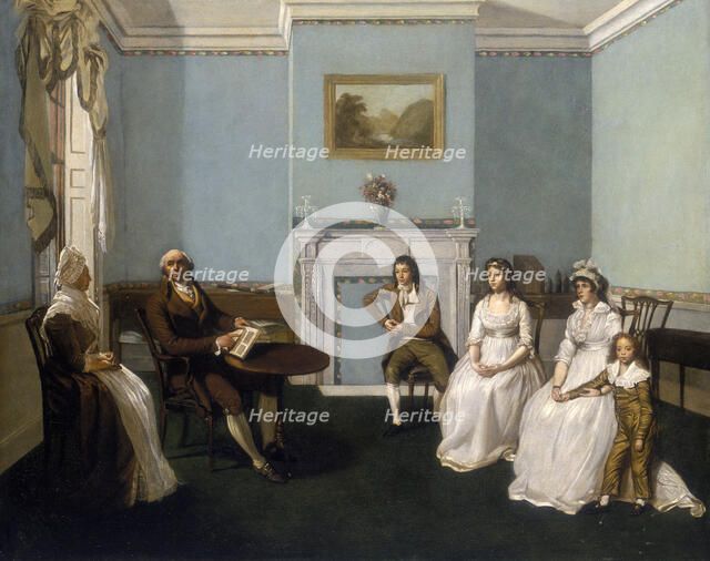 'John Middleton with his family in his Drawing Room', c1796. Artist: Unknown
