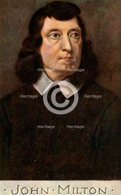 John Milton (1608-1674), English poet, early 20th century.Artist: CW Quinnell