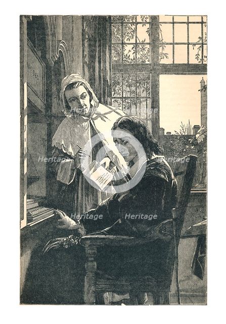 'John Milton', (1608-1674), poet and author, 1893. Artists: John Milton, Unknown.