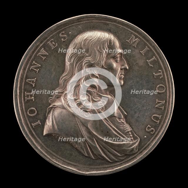 John Milton, 1608-1674, Poet [obverse], 1737. Creator: John Sigismund Tanner.