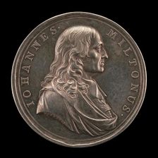 John Milton, 1608-1674, Poet [obverse], 1737. Creator: John Sigismund Tanner