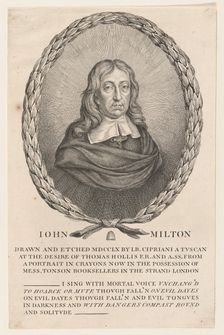 John Milton, 1760. Creator: Giovanni Battista Cipriani