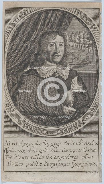 John Milton, Age 21 (frontispiece: Paradise Regained), 1747. Creator: Michael Vandergucht.