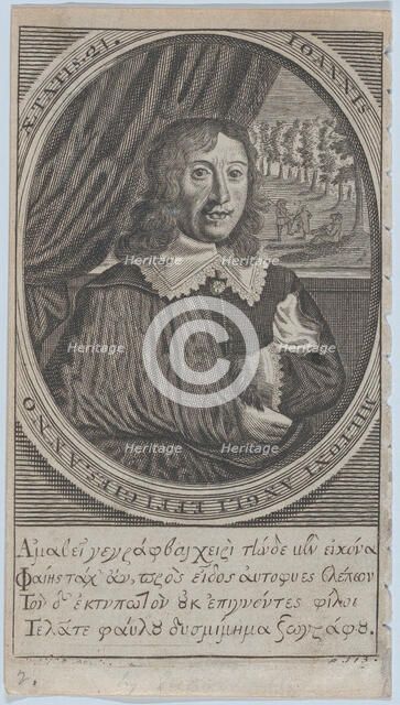 John Milton, Age 21 (frontispiece: Paradise Regained), 1747. Creator: Michael Vandergucht.