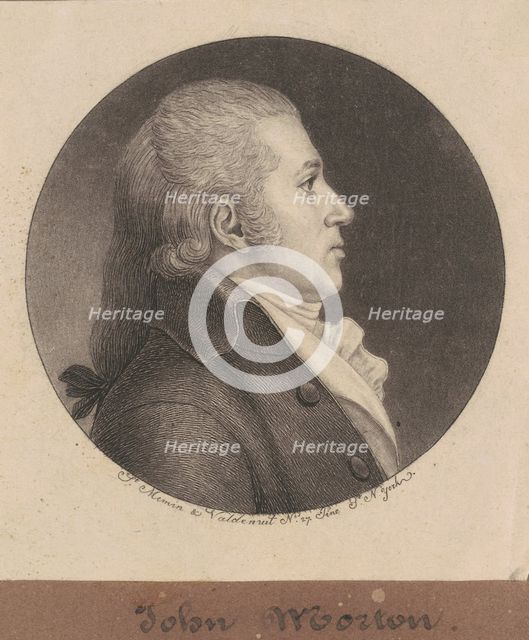 John Morton, 1796-1797. Creator: Charles Balthazar Julien Févret de Saint-Mémin.