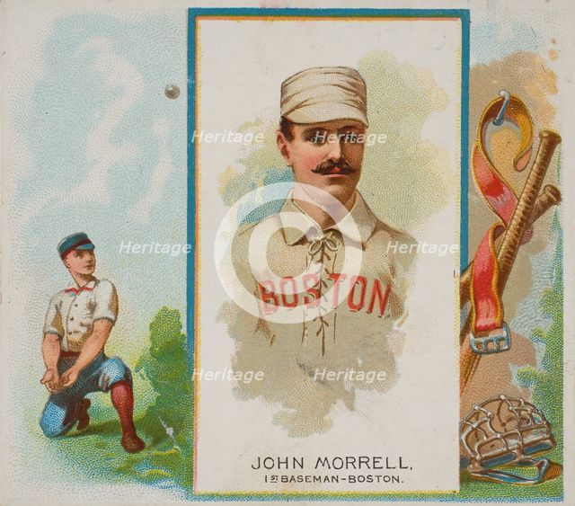 John Morrell, 1st Baseman, Boston, from World's Champions, Second Series (N43) for Allen &..., 1888. Creator: Allen & Ginter.