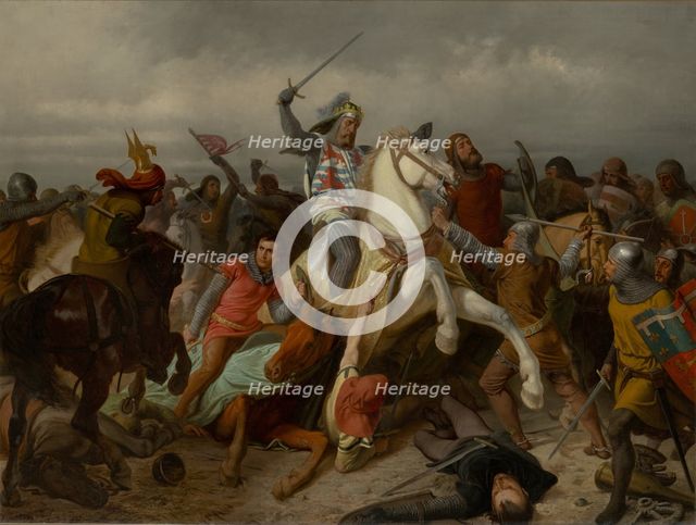 John of Bohemia in the Battle of Crécy, 1860.