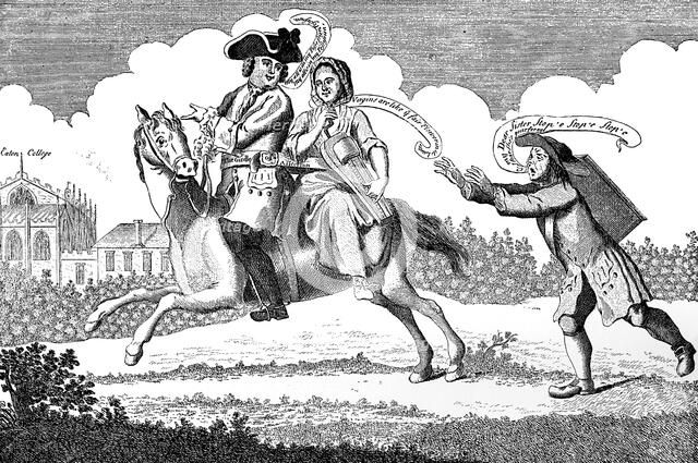 'John of Gant mounted, or, Mars on his Journey...', 1747. Artist: Unknown