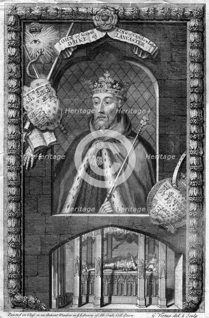 John of Gaunt, 1st Duke of Lancaster, (18th century). Artist: George Vertue