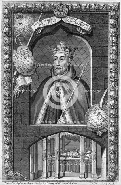 John of Gaunt, 1st Duke of Lancaster, (18th century).Artist: George Vertue