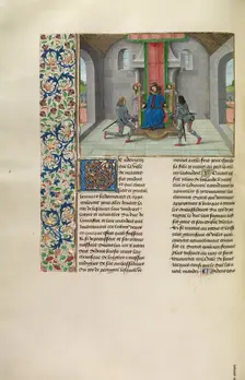 John of Gaunt Inviting Guests to his Daughter's Marriage to the King of Portugal, c1386, c1480-1483. Creator: Master of the Getty Froissart