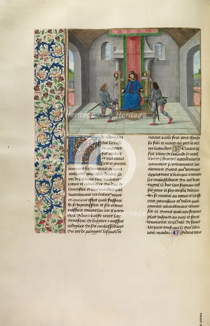 John of Gaunt Inviting Guests to his Daughter's Marriage to the King of Portugal, c1386, c1480-1483. Creator: Master of the Getty Froissart.