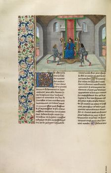 John of Gaunt Inviting Guests to his Daughter's Marriage to the King of Portugal, c1386, c1480-1483. Creator: Master of the Getty Froissart