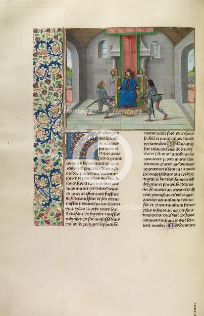 John of Gaunt Inviting Guests to his Daughter's Marriage to the King of Portugal, c1386, c1480-1483. Creator: Master of the Getty Froissart.