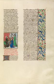 John of Gaunt Receiving the Key to the Town of Bayonne, c1380s; about 1480-1483. Creator: Master of the Copenhagen Caesar