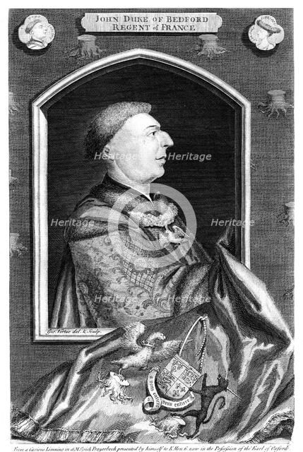 John of Lancaster, 1st Duke of Bedford, (18th century).Artist: George Vertue