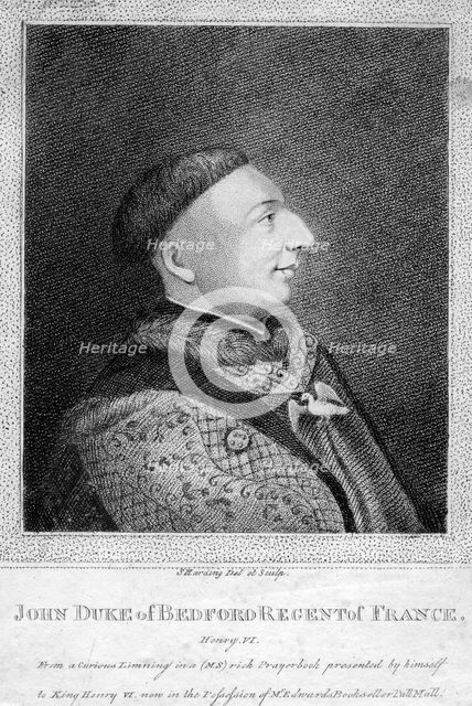 John of Lancaster, 1st Duke of Bedford.Artist: S Harding