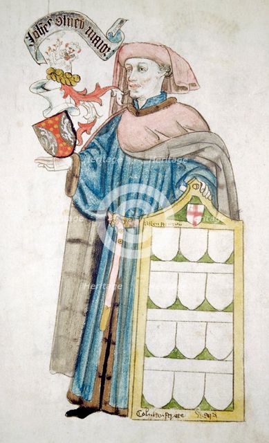 John Olney, Lord Mayor of London 1446-1447, in aldermanic robes, c1450.                              Artist: Roger Leigh