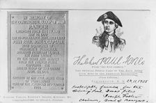 John Paul Jones, Official Postal Card of The Paul Jones Club, S.A.R., 1905, (1917). Creator: Unknown