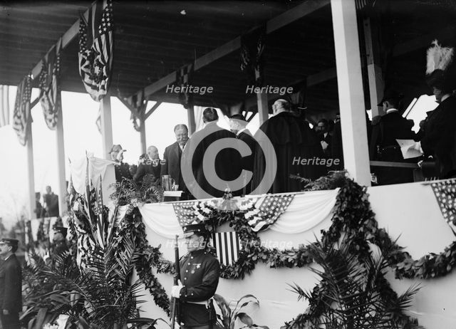 John Paul Jones - Dedication of Monument, 4/17/12 - Taft Entering Stand, 1912 April 17. Creator: Harris & Ewing.