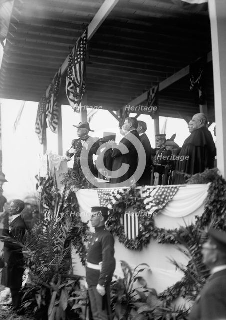 John Paul Jones - Dedication of Monument, Dewey; Porter; Father Russell At Right, 1912 April. Creator: Harris & Ewing.