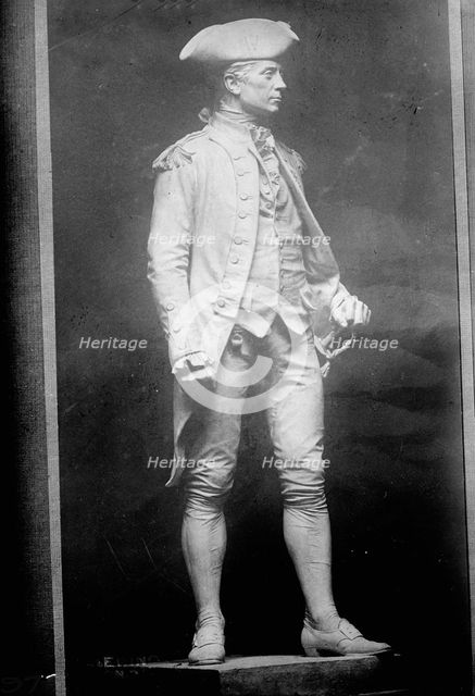 John Paul Jones - Statue On Monument, Foot of 17th Street, D.C., 1911. Creator: Harris & Ewing.