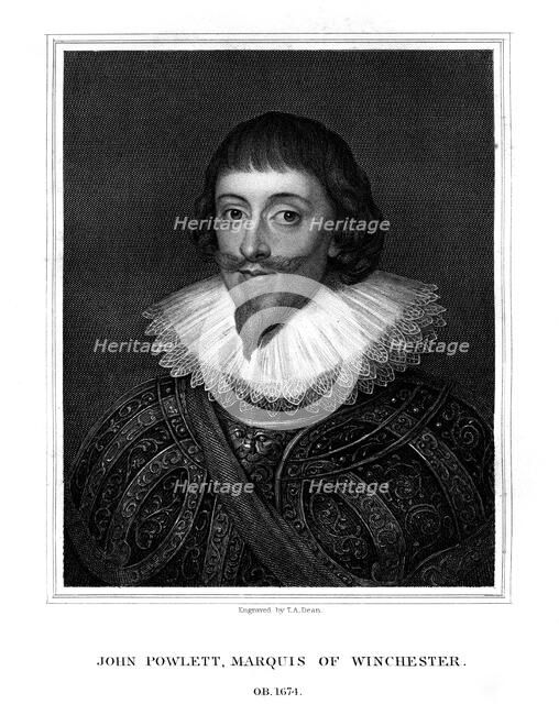 John Paulet, 5th Marquess of Winchester, royalist, (1826).Artist: TA Dean