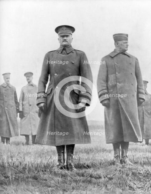 John Pershing and Hunter Liggett, American First World War generals, March 1918. Artist: Unknown