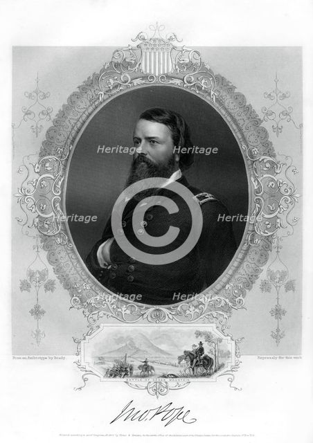 John Pope, Union general in the American Civil War, 1862-1867. Artist: Unknown