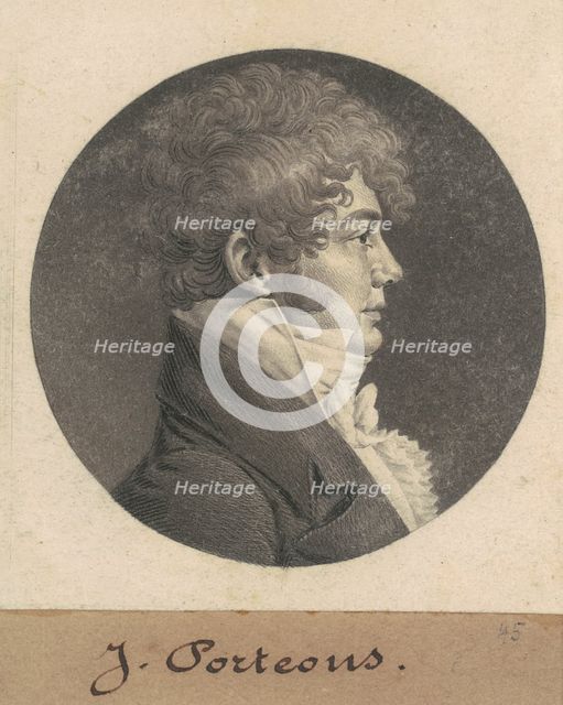 John Porteous, 1809. Creator: Charles Balthazar Julien Févret de Saint-Mémin.