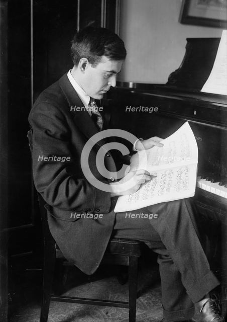 John Powell at piano, between c1915 and c1920. Creator: Bain News Service.