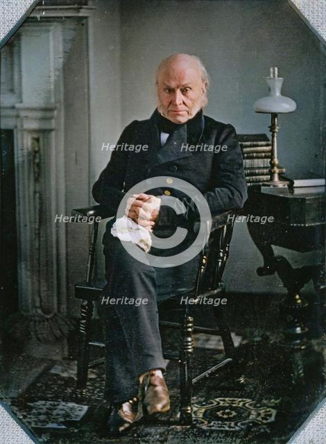 John Quincy Adams, ca. 1850. Creators: Josiah Johnson Hawes, Albert Sands Southworth.