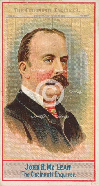John R. McLean, The Cincinnati Enquirer, from the American Editors series (N1) for Allen &..., 1887. Creator: Allen & Ginter.