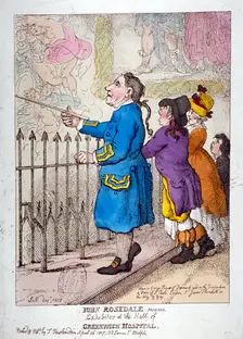 John Rosedale, mariner, exhibitor of the hall of Greenwich Hospital 1807. Artist: Thomas Rowlandson