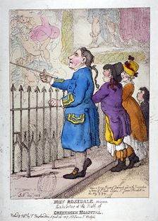 John Rosedale, mariner, exhibitor of the hall of Greenwich Hospital 1807. Artist: Thomas Rowlandson