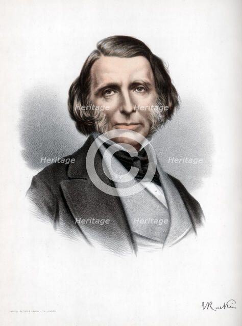 John Ruskin, British author, poet, artist and critic, c1890.Artist: Cassell, Petter & Galpin