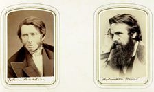 John Ruskin, English artist, poet and critic, and William Holman Hunt, English artist, 1865. Creator: Elliott & Fry