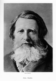 John Ruskin, English critic, poet and artist, c1880s.Artist: Barraud