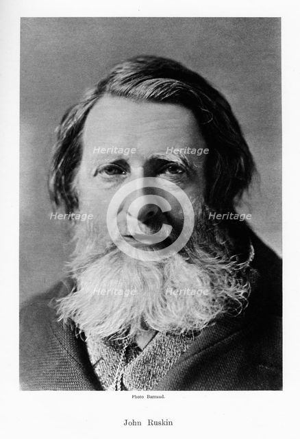 John Ruskin, English critic, poet and artist, c1880s.Artist: Barraud