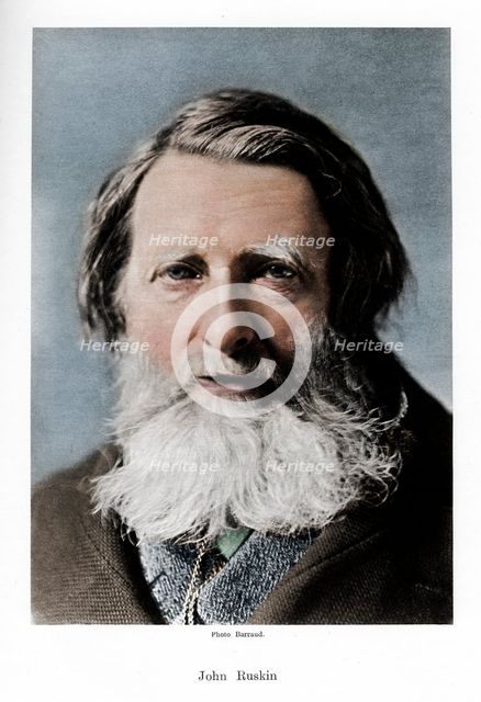 John Ruskin, English critic, poet and artist, c1880s. Artist: Barraud.