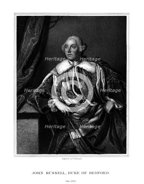 John Russell, 4th Duke of Bedford, British statesman, (1832).Artist: H Robinson