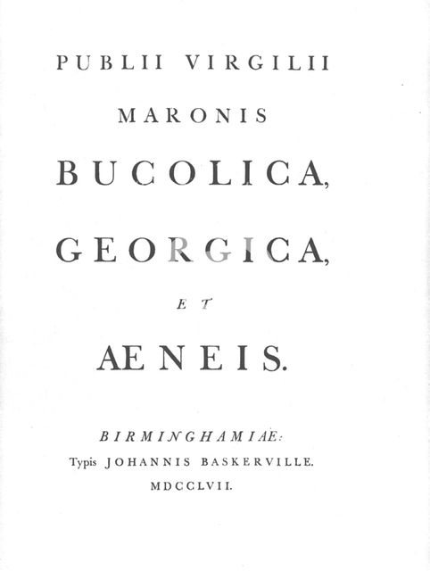 'John's Baskerville's Virgil', 1757, (1946). Artist: John Baskerville.