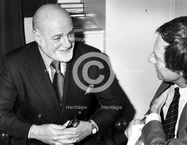 John Schlesinger (1926- ), British Film maker, with Barry Norman, British Film Critic, 1984. Creator: Unknown.