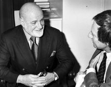 John Schlesinger (1926- ), British Film maker, with Barry Norman, British Film Critic, 1984. Creator: Unknown